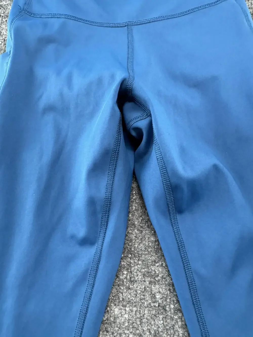 Tek Gear Leggings Womens Small Blue High Rise Ankle Pockets Yoga Gym